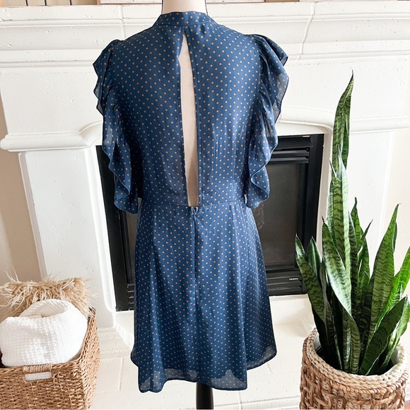 Rokoko Dark Teal Polka Dot Flowy
Midi Dress Size L - Picture 2 of 7